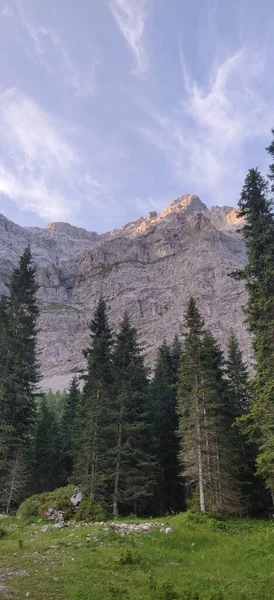 Panoramablick Aufstieg Zugspitze Nordwand Klassische Route Eisenzeit Hochwertiges Foto — Stockfoto