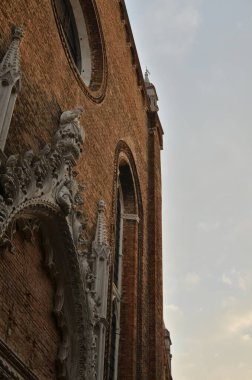 St. Stefano Katedrali 'nin mimarisi Venedik İtalya. Yüksek kalite fotoğraf