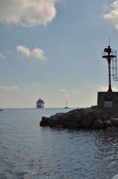 Αδριατική Ακτή Του Κοτόρ Μαυροβουνίου Στη Μεσόγειο Θάλασσα Υψηλής Ποιότητας — Φωτογραφία Αρχείου