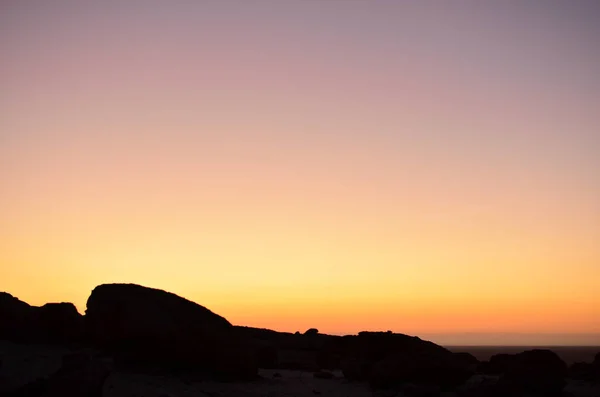 Mirabib Einsamen Malerischen Granit Rock Wüstenpanorama Sonnenaufgang Hochwertiges Foto — Stockfoto