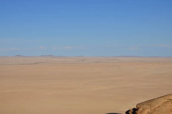 Mirabib Solitario Paisaje Granit Rock Desierto Panorama Amanecer Foto Alta — Foto de Stock