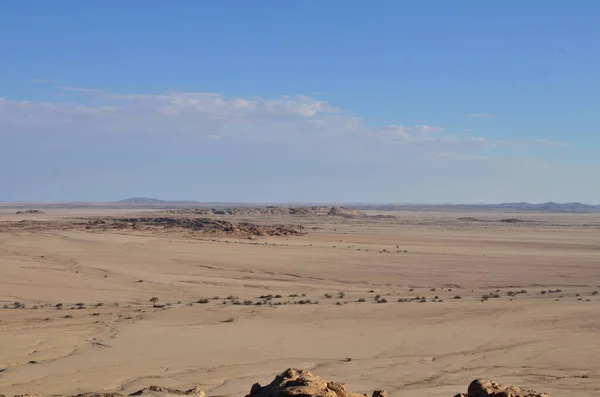 Mirabib Solitaire Pittoresque Granit Rock Dans Lever Soleil Desert Panorama — Photo