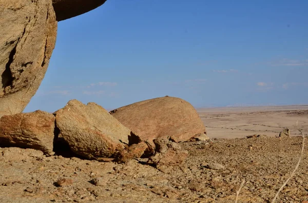 Mirabib Lonely Scenic Granit Rock Desert Panorama Sunrise High Quality — Stock Photo, Image