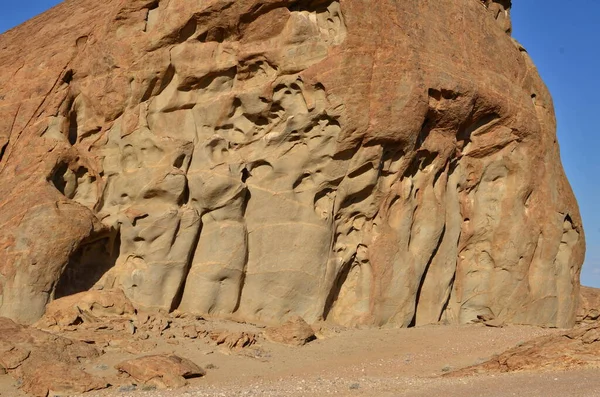 Mirabib Μοναχικό Γραφικό Granit Rock Στο Desert Panorama Ανατολή Υψηλής — Φωτογραφία Αρχείου