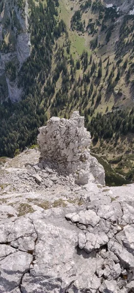 Γερμανικά Άλπεις Αναρρίχηση Ροκ Πανοραμική Θέα Υψόμετρο Τοπίο Υψηλής Ποιότητας — Φωτογραφία Αρχείου