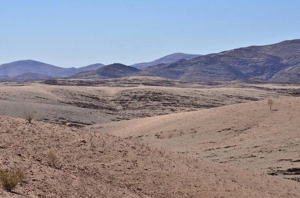Stone Desert Panorama Background Namibia Africa High Quality Photo — Stock Photo, Image