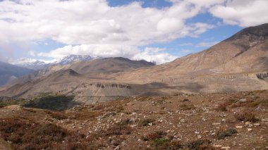 Peyzaj gezisi pokhara Anapurna Circuit Nepal. Yüksek kalite fotoğraf