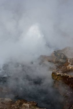 El Tatio Gayzer Atacama Çölü Güney Amerika. Yüksek kalite fotoğraf