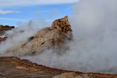 El Tatio Gayzer Atacama Çölü Güney Amerika. Yüksek kalite fotoğraf