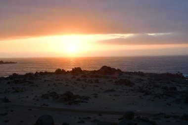sunset at Coast in Chile Wild Lonely colorfull. High quality photo