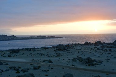 sunset at Coast in Chile Wild Lonely colorfull. High quality photo