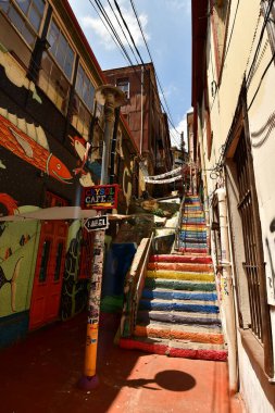 Streets of Valparaiso Chile South America. High quality photo