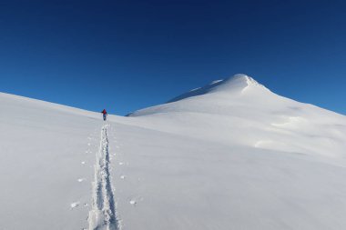 Ski Touring top touring Freeride Norway winter. High quality photo