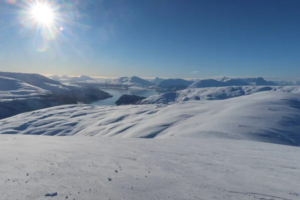Ski Touring top touring Freeride Norway winter. High quality photo