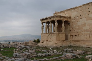 Acropolis athens greece cloudy day Europe. High quality photo