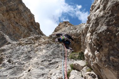 climbing dolomites panoramic views climbing outdoor europe. High quality photo