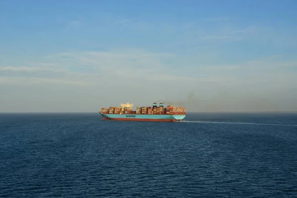 Cargo Porte Conteneurs Mer Navire Fret Exportation Photo Haute Qualité — Photo
