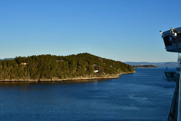 Oslo Fjord Zonnige Dag Panoramisch Uitzicht Hoge Kwaliteit Foto — Stockfoto