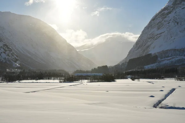 冬季山水山水 雪诺威丑闻 高质量的照片 — 图库照片