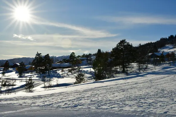 Πίστα Σκι Στη Νορβηγία Σκι Πεζοπορία Χειμερινό Άθλημα Υψηλής Ποιότητας — Φωτογραφία Αρχείου