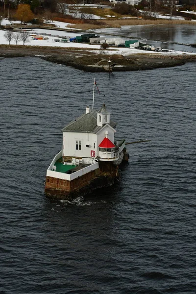 Litle House Осло Фьорде Острове Norway Scandinavia Высокое Качество Фото — стоковое фото