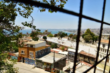 Belediye Valparaiso Şili Güney Amerika 'ya bakıyor. Yüksek kalite fotoğraf