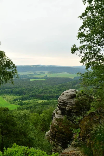 サクソンスイスの山砂岩の自然岩ドイツのランドマーク 高品質の写真 — ストック写真