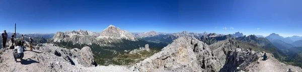 Alpské Panorama Dolomity Letní Krásné Pozadí Rock Kvalitní Fotografie — Stock fotografie