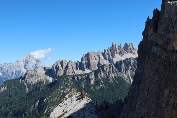 Cinque Torri Dolomieten Tirol Italië Klimmen Bergbeklimmen Wandelen Zomer Hoge — Stockfoto