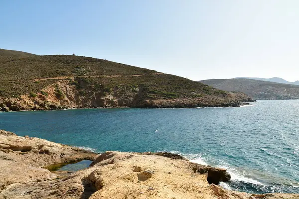 Kayalık Kalimnos Adası, Yunan Sumer Sun Ege. Yüksek kalite fotoğraf