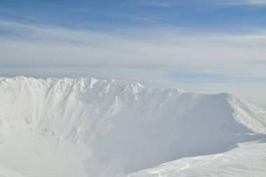 Mt Yotei Vulcano Crater in Winter Hokkaido Japan Ski Touring. High quality photo clipart