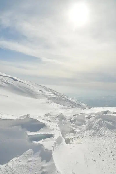 Yotei Vulcano Panoramic Views Winter Ascent Ski Touring Hokkaido Japan — Stock Photo, Image