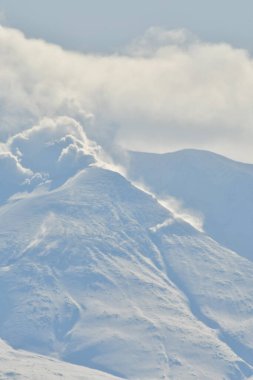 Biei Hokkaido Japon Buhar Bulutu yakınlarındaki aktif Vulcano. Yüksek kalite fotoğraf