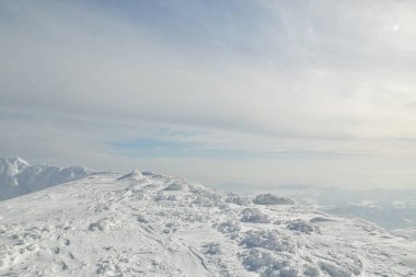Mt Yotei Vulcano Crater in Winter Hokkaido Japan Ski Touring. High quality photo clipart