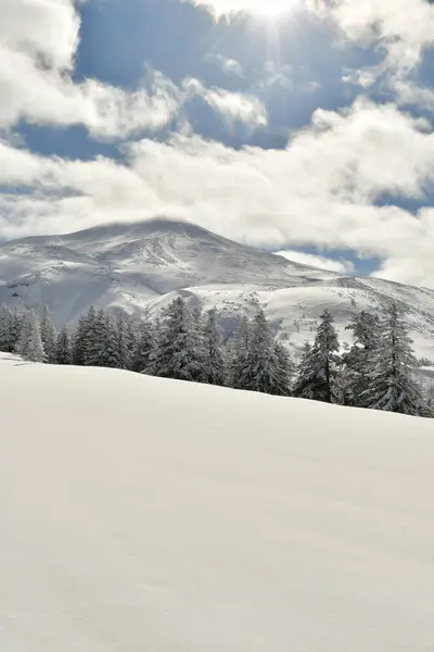 Winter Mountain Landscape Mount Biei Fuji Hokkaido Japan High Quality Stock Photo