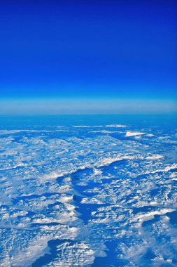 Grönland Norveç kış manzarasının havadan görünüşü. Yüksek kalite fotoğraf