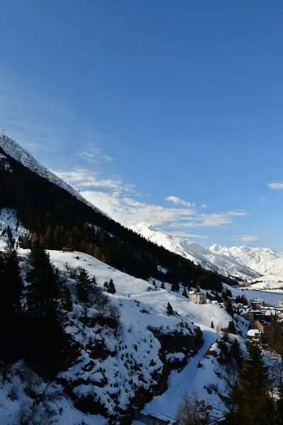 Andermatt Ősszel Svájci Svájci Svájci Alpokkal Kiváló Minőségű Fénykép — Stock Fotó