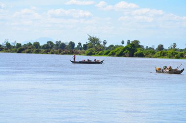 Mekong Nehri Kamboçya Vietnam Asya Uzun Kuyruk Tropik. Yüksek kalite fotoğraf