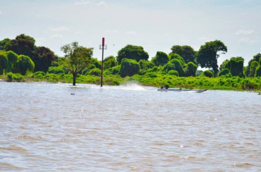 Mekong Nehri Kamboçya Vietnam Asya Uzun Kuyruk Tropik. Yüksek kalite fotoğraf
