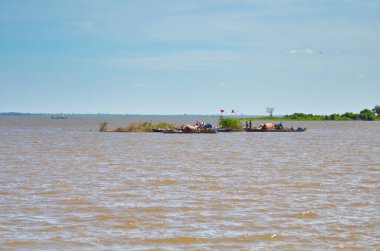 Mekong Nehri Kamboçya Vietnam Asya Uzun Kuyruk Tropik. Yüksek kalite fotoğraf