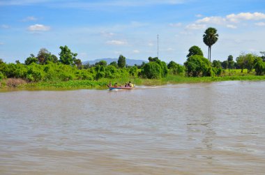 Mekong Nehri Kamboçya Vietnam Asya Uzun Kuyruk Tropik. Yüksek kalite fotoğraf