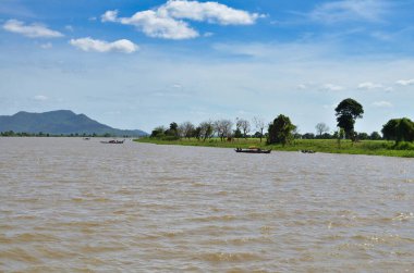 Mekong Nehri Kamboçya Vietnam Asya Uzun Kuyruk Tropik. Yüksek kalite fotoğraf