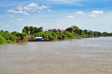 Mekong Nehri Kamboçya Vietnam Asya Uzun Kuyruk Tropik. Yüksek kalite fotoğraf