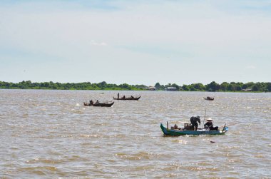 Mekong Nehri Kamboçya Vietnam Asya Uzun Kuyruk Tropik. Yüksek kalite fotoğraf