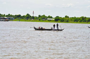Mekong Nehri Kamboçya Vietnam Asya Uzun Kuyruk Tropik. Yüksek kalite fotoğraf