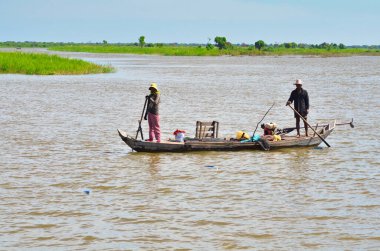 Mekong Nehri Kamboçya Vietnam Asya Uzun Kuyruk Tropik. Yüksek kalite fotoğraf