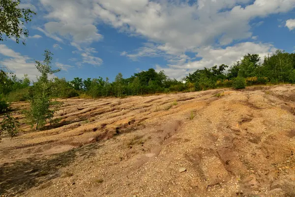 stock image Erosion landscape of soil washed away environment. High quality photo