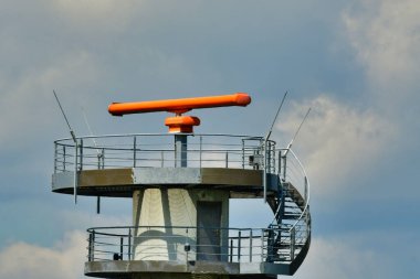 Flight radar of Frankfurt airport airtraffic technology radar tower. High quality photo clipart