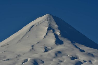 Llaima Vulcano Patagonia chile lake district ski top touring. High quality photo clipart