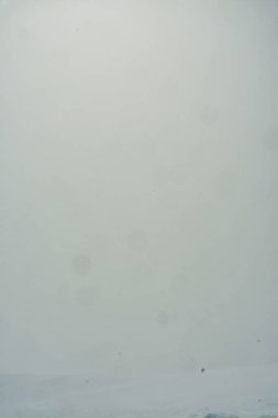 Puyehue Zirvesi 'nin kış manzarası kar fırtınası rüzgarı gibi. Yüksek kalite fotoğraf